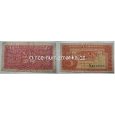 5 Korun 1949 serie UX Londýn